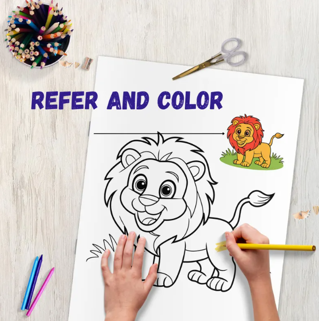 40 صفحة تلوين الحيوانات الصغيرة اللطيفة 