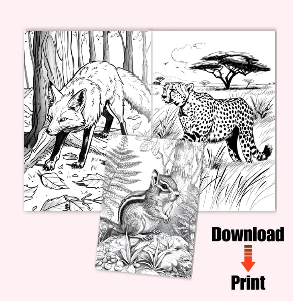 أكثر من 1000 صفحة تلوين حيوانات قابلة للطباعة