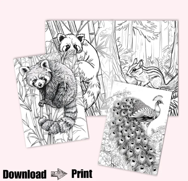 أكثر من 1000 صفحة تلوين حيوانات قابلة للطباعة