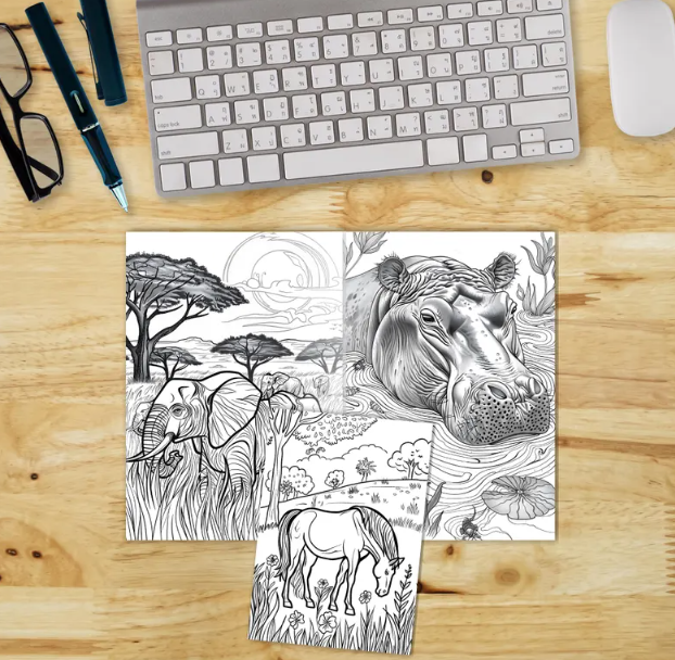 أكثر من 1000 صفحة تلوين حيوانات قابلة للطباعة